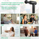 Portable Muscle Massage Device Ultra-Quiet 20 Speeds, 6 Massage Heads
